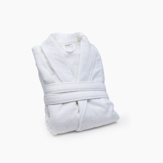 MJUK MORGONROCK I VELOUR – VIT