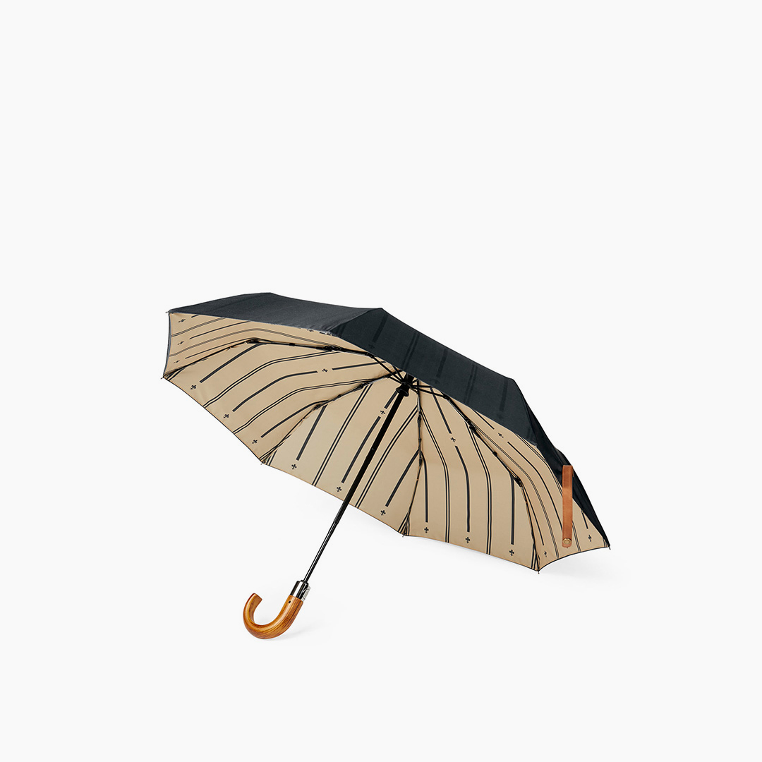 Bosler AWARE™ återvunnet PET 21" hopfällbart paraply svart