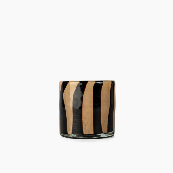 Ljuslykta Calore Curve XS svart/beige